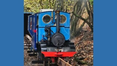 Blue Monoloco steam train